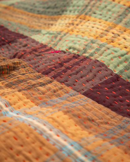 L’ÎLE BLEUE - HOODY FOURRÉ LÉOPARD EN KANTHA COULEUR 21