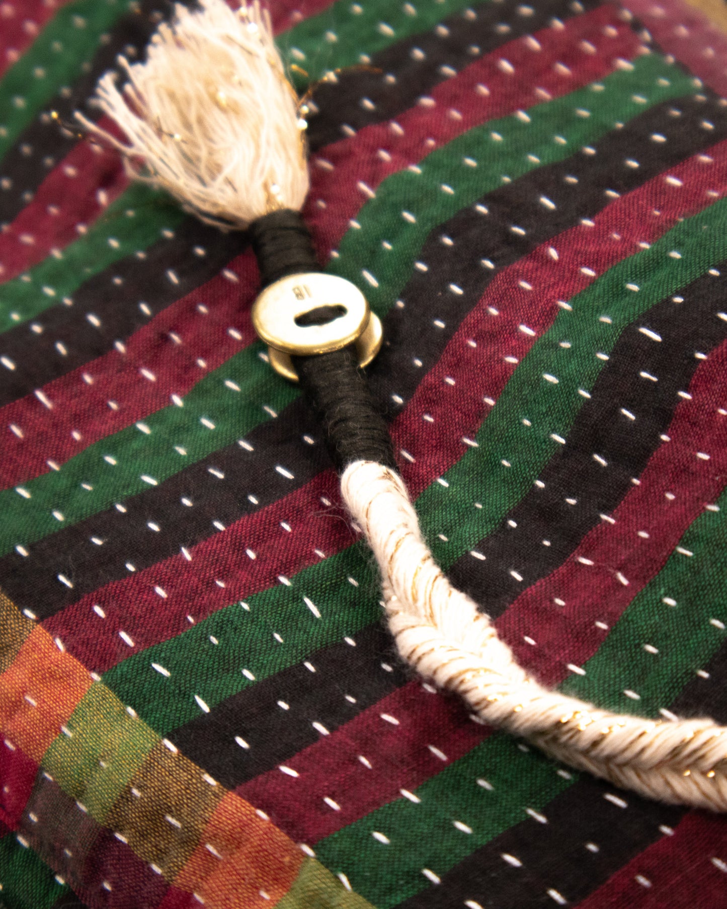 L’ÎLE BLEUE - HOODY FOURRÉ LÉOPARD EN KANTHA COULEUR 25