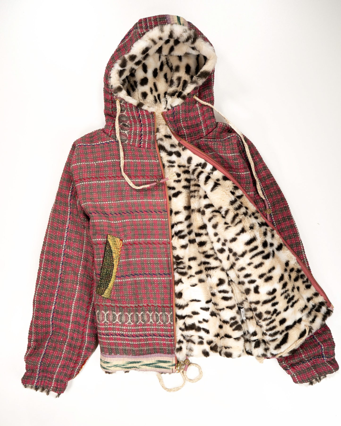 L’ÎLE BLEUE - HOODY FOURRÉ LÉOPARD GALICHA COULEUR 2