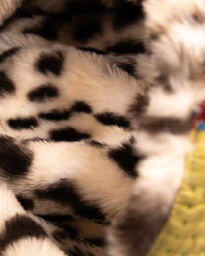 L’ÎLE BLEUE - HOODY FOURRÉ LÉOPARD EN KANTHA COULEUR 4