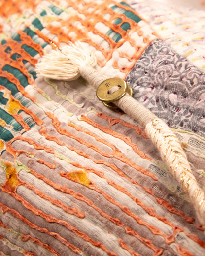 L’ÎLE BLEUE - HOODY FOURRÉ LÉOPARD EN KANTHA COULEUR 4