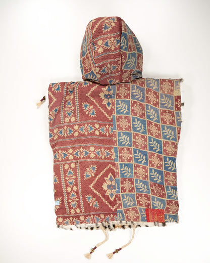 THE BLUE ISLAND - LEOPARD SLEEVELESS HOODIE IN KANTHA COLOR 8