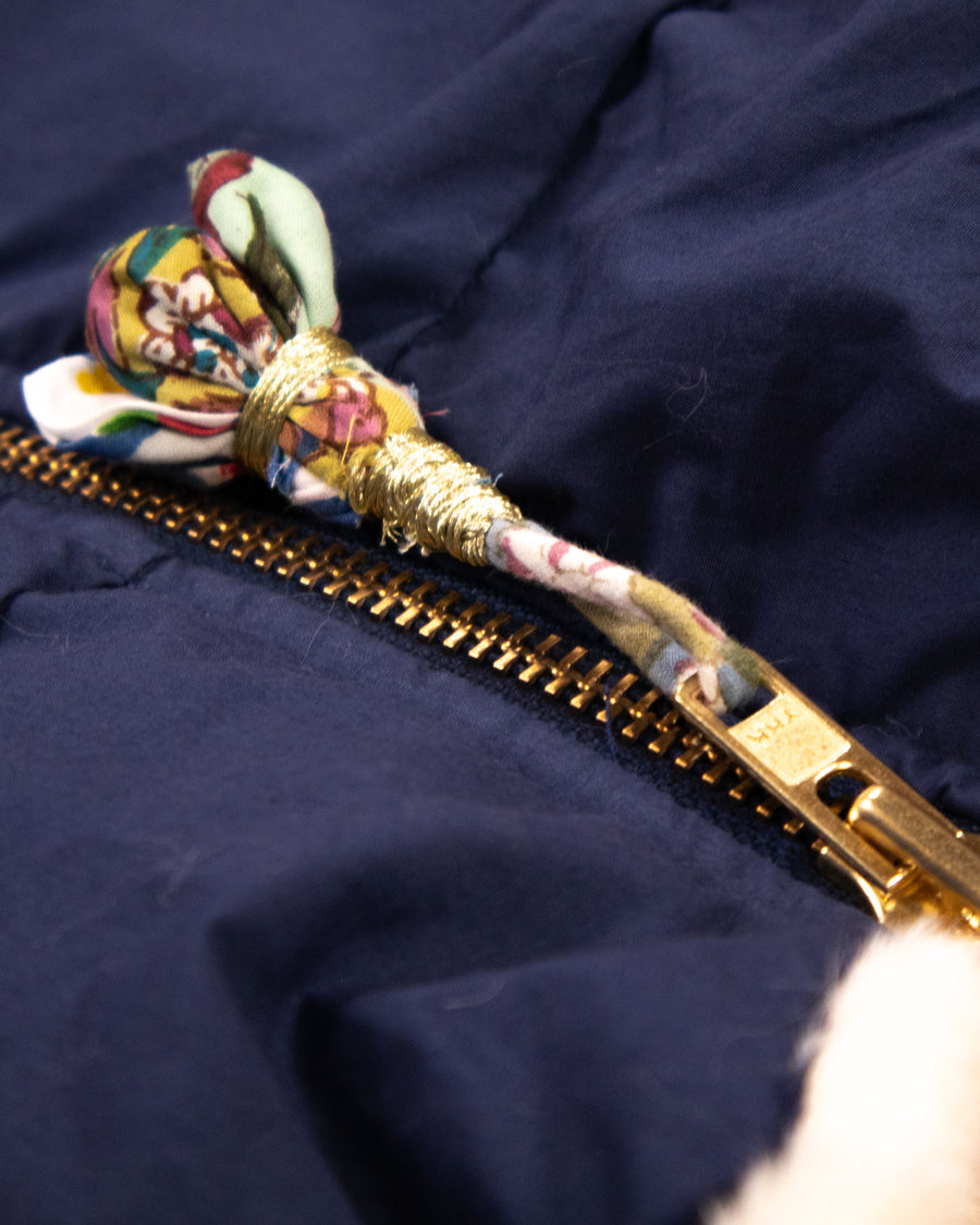 THE BLUE ISLAND - BLUE SLEEVE-FREE HOODIE