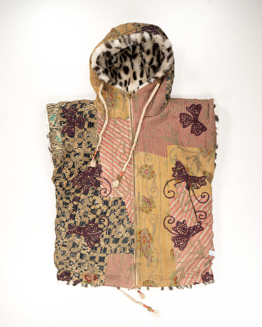 THE BLUE ISLAND - SUZANI LEOPARD SLEEVELESS HOODIE COLOR 1