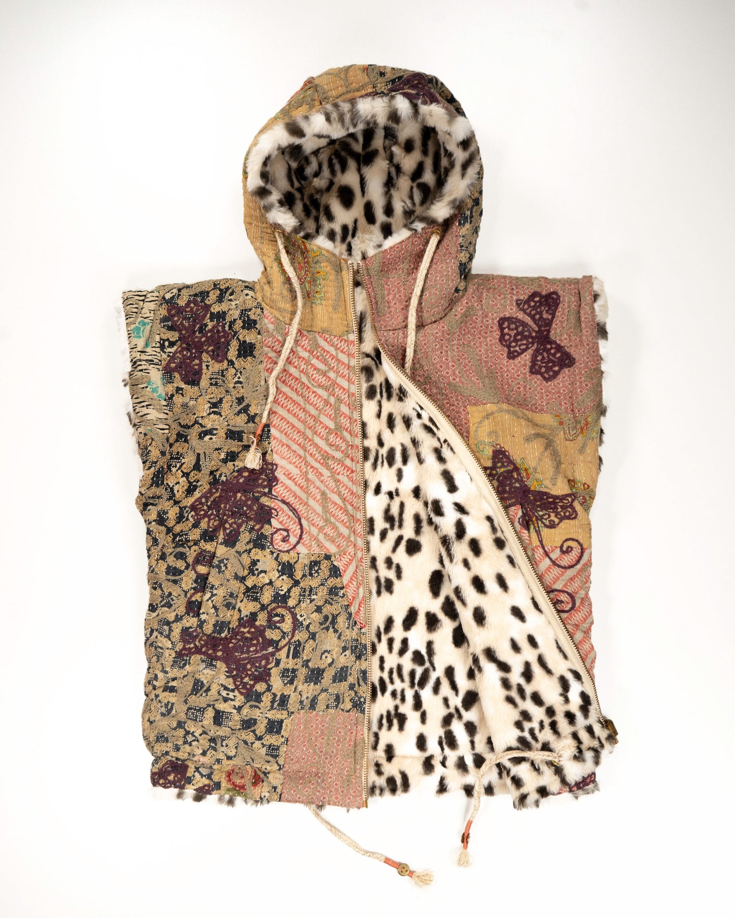 THE BLUE ISLAND - SUZANI LEOPARD SLEEVELESS HOODIE COLOR 1