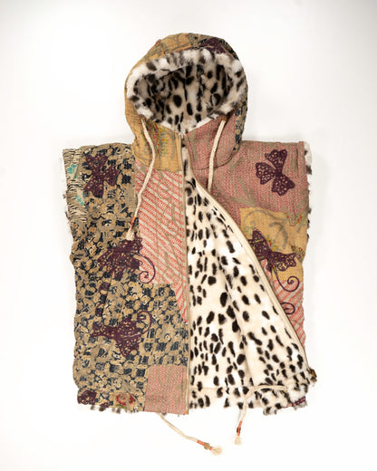 THE BLUE ISLAND - SUZANI LEOPARD SLEEVELESS HOODIE COLOR 1