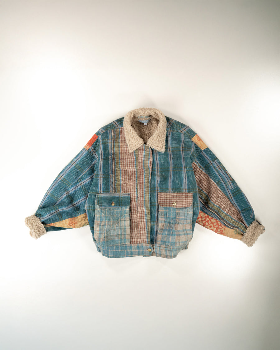 THE BLUE ISLAND - JIM FUR-LINED JACKET - PEACOCK