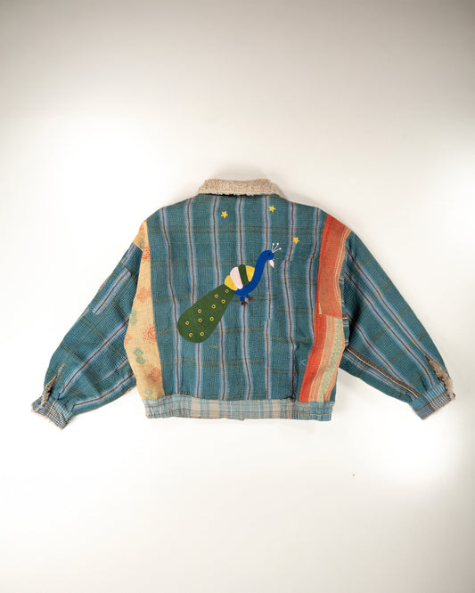 L'ÎLE BLEUE - BLOUSON JIM FOURRÉ - PAON