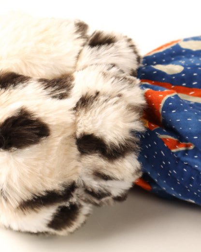 L’ÎLE BLEUE - HOODY FOURRÉ LÉOPARD EN KANTHA COULEUR 3