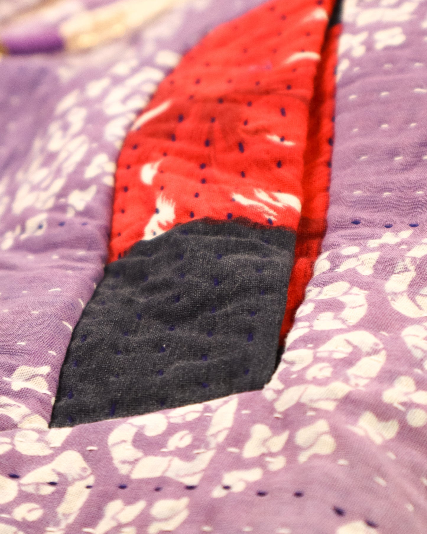 L’ÎLE BLEUE - HOODY FOURRÉ LÉOPARD EN KANTHA COULEUR 26