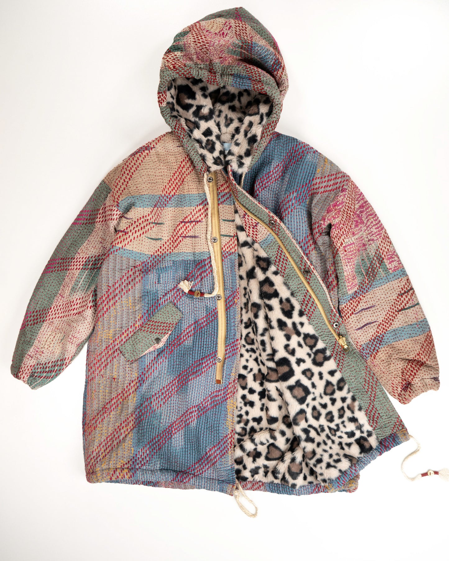 THE BLUE ISLAND - LEOPARD FUR COAT IN KANTHA FUR COLOR 1