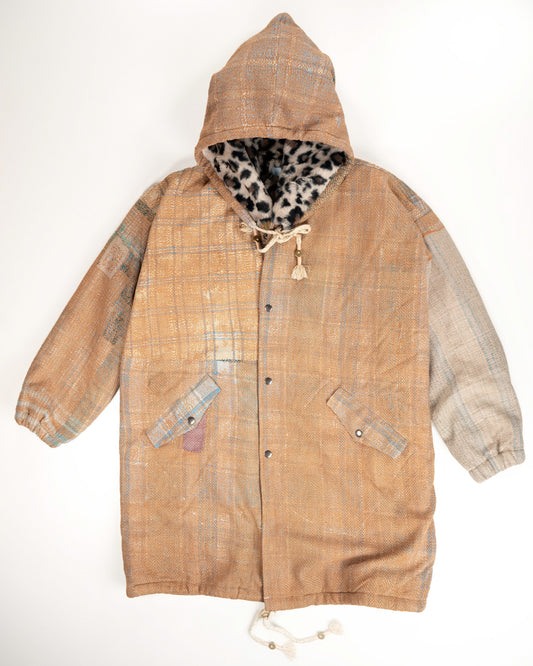 THE BLUE ISLAND - LEOPARD FUR-LINED COAT COLOR 6