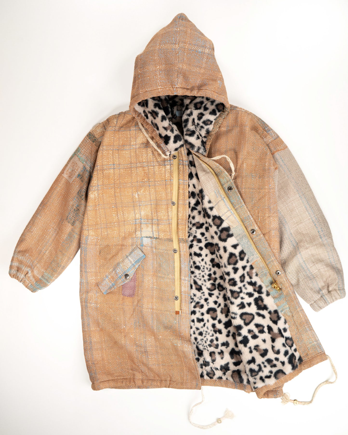 THE BLUE ISLAND - LEOPARD FUR-LINED COAT COLOR 6