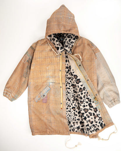 THE BLUE ISLAND - LEOPARD FUR-LINED COAT COLOR 6