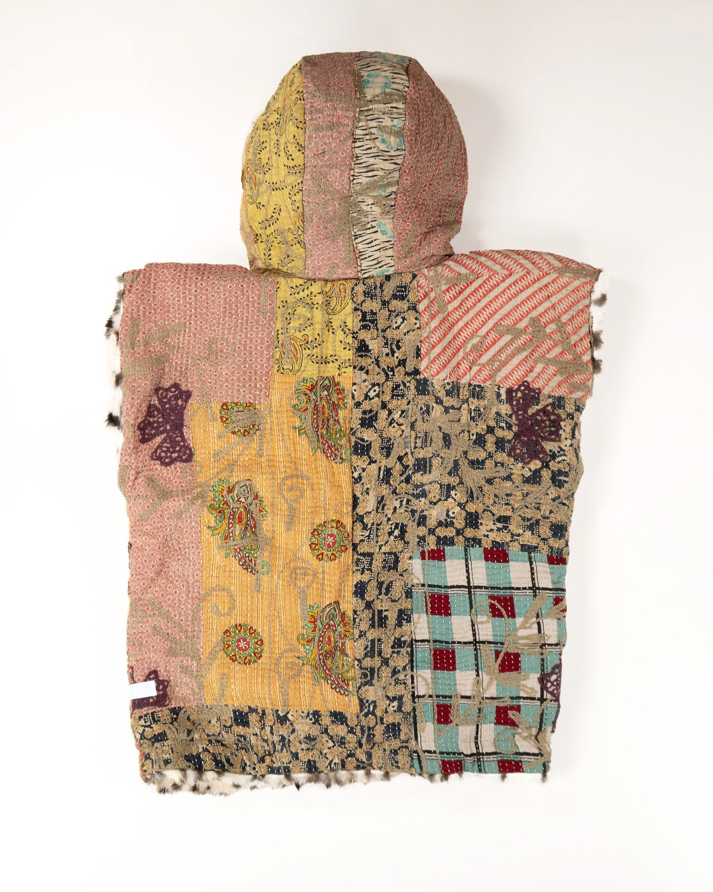 THE BLUE ISLAND - LEOPARD SLEEVELESS HOODIE IN KANTHA COLOR 7