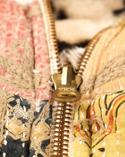 THE BLUE ISLAND - LEOPARD SLEEVELESS HOODIE IN KANTHA COLOR 7