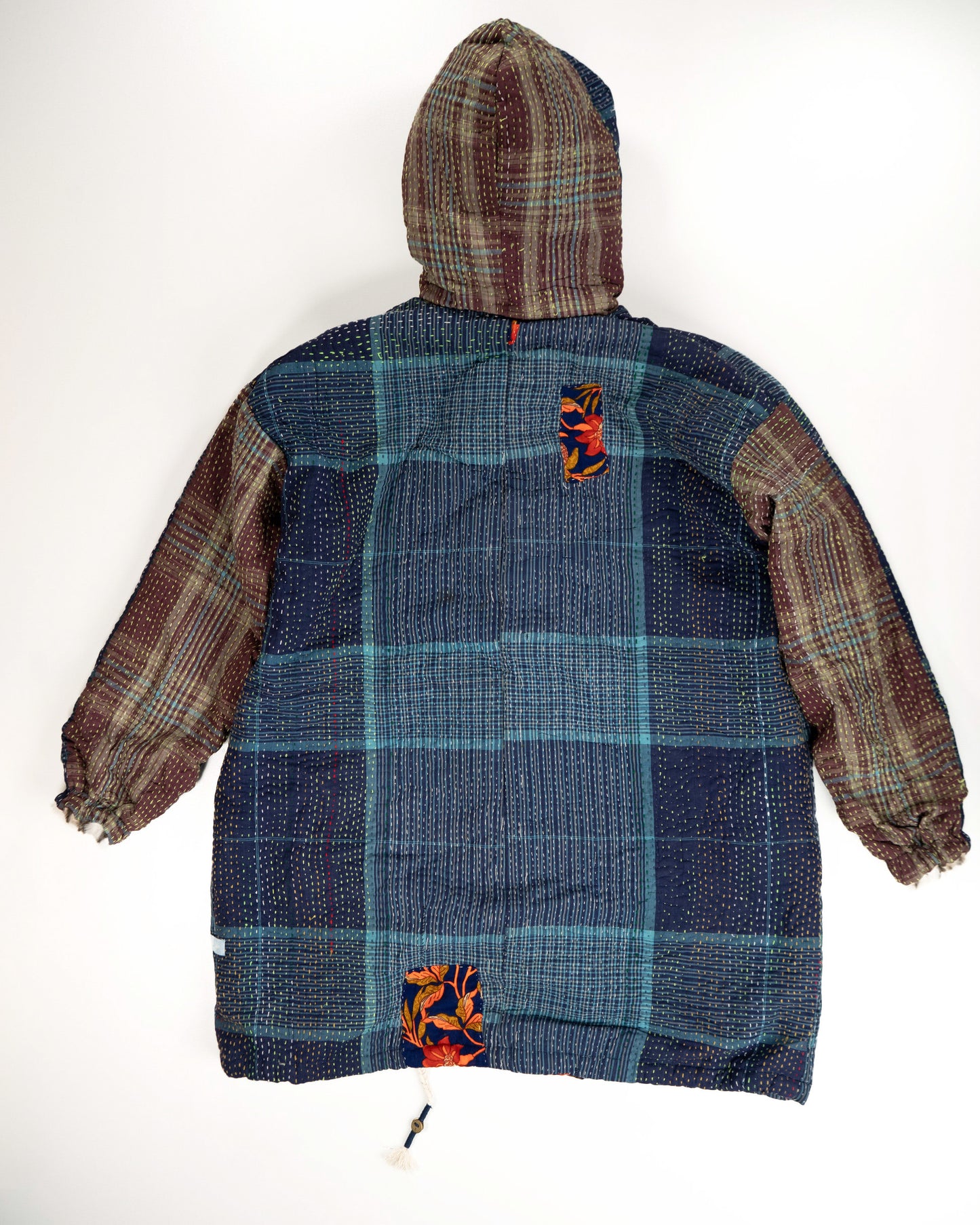 L'ÎLE BLEUE - MANTEAU FOURRÉ LÉOPARD EN KANTHA COULEUR 4