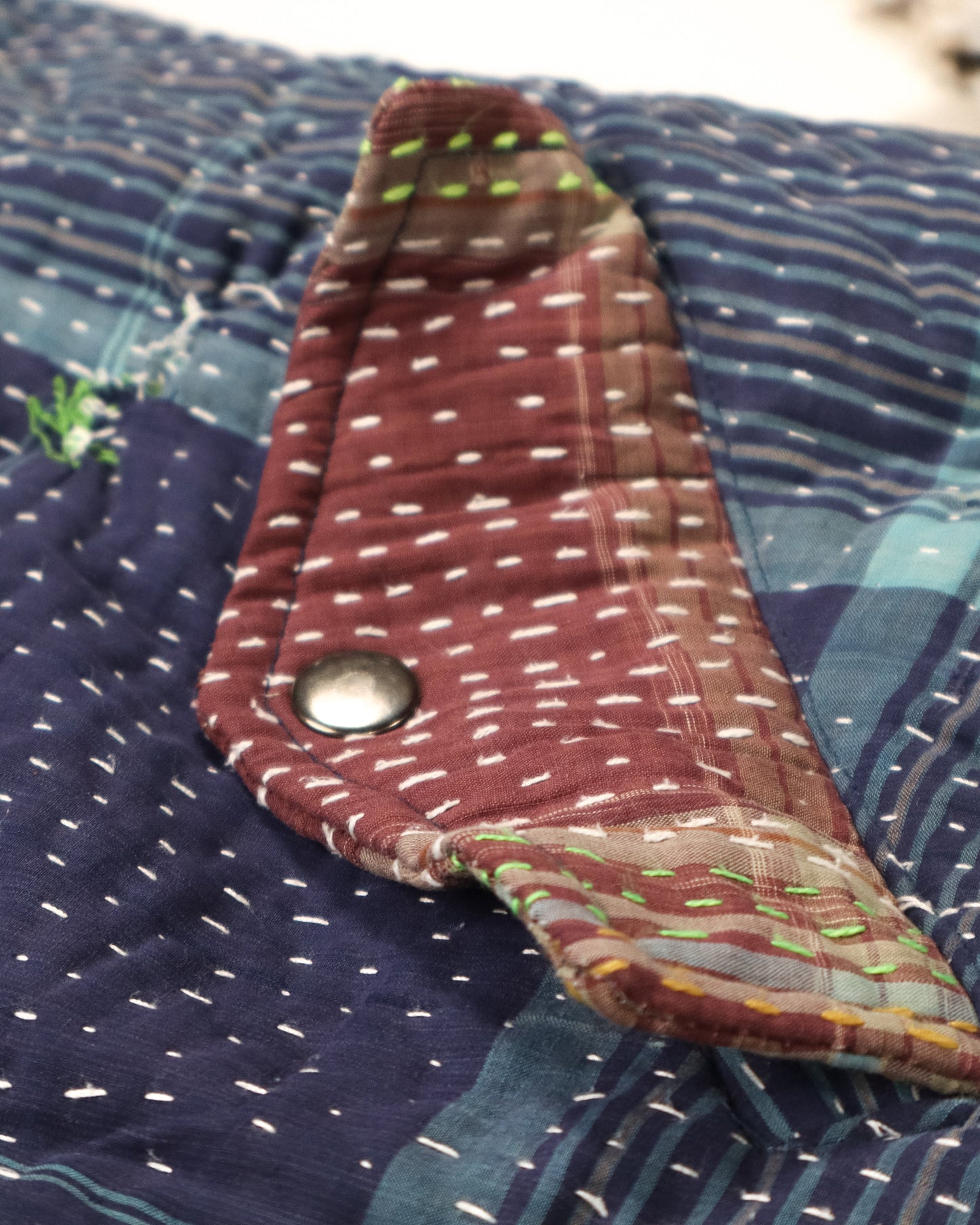 L'ÎLE BLEUE - MANTEAU FOURRÉ LÉOPARD EN KANTHA COULEUR 4