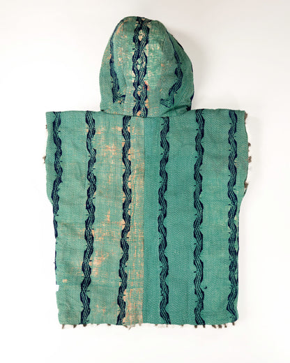 THE BLUE ISLAND - LEOPARD SLEEVELESS HOODIE IN KANTHA COLOR 6