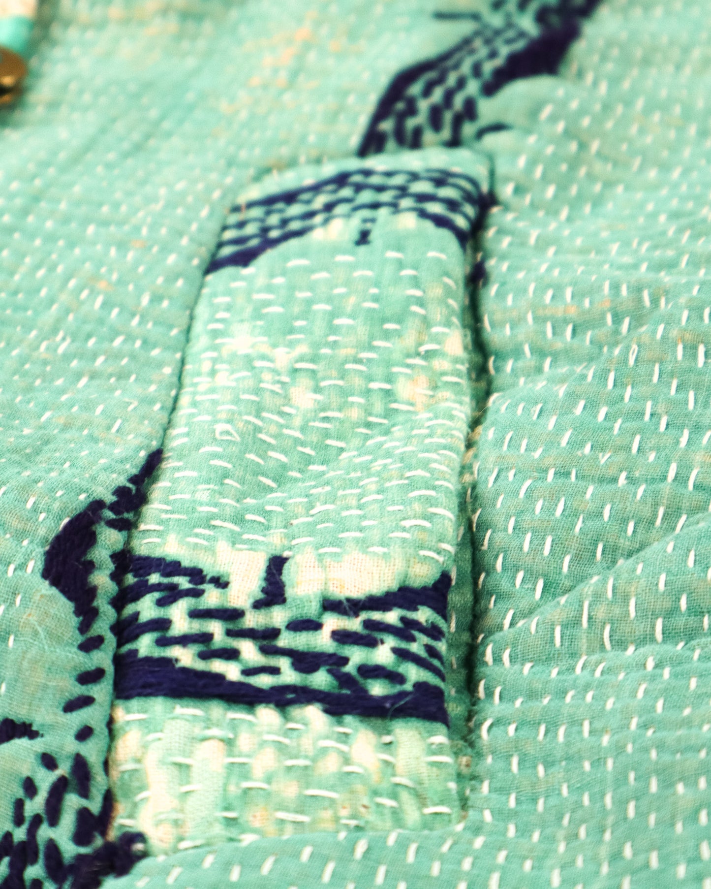 THE BLUE ISLAND - LEOPARD SLEEVELESS HOODIE IN KANTHA COLOR 6