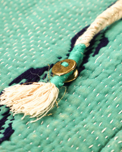 THE BLUE ISLAND - LEOPARD SLEEVELESS HOODIE IN KANTHA COLOR 6