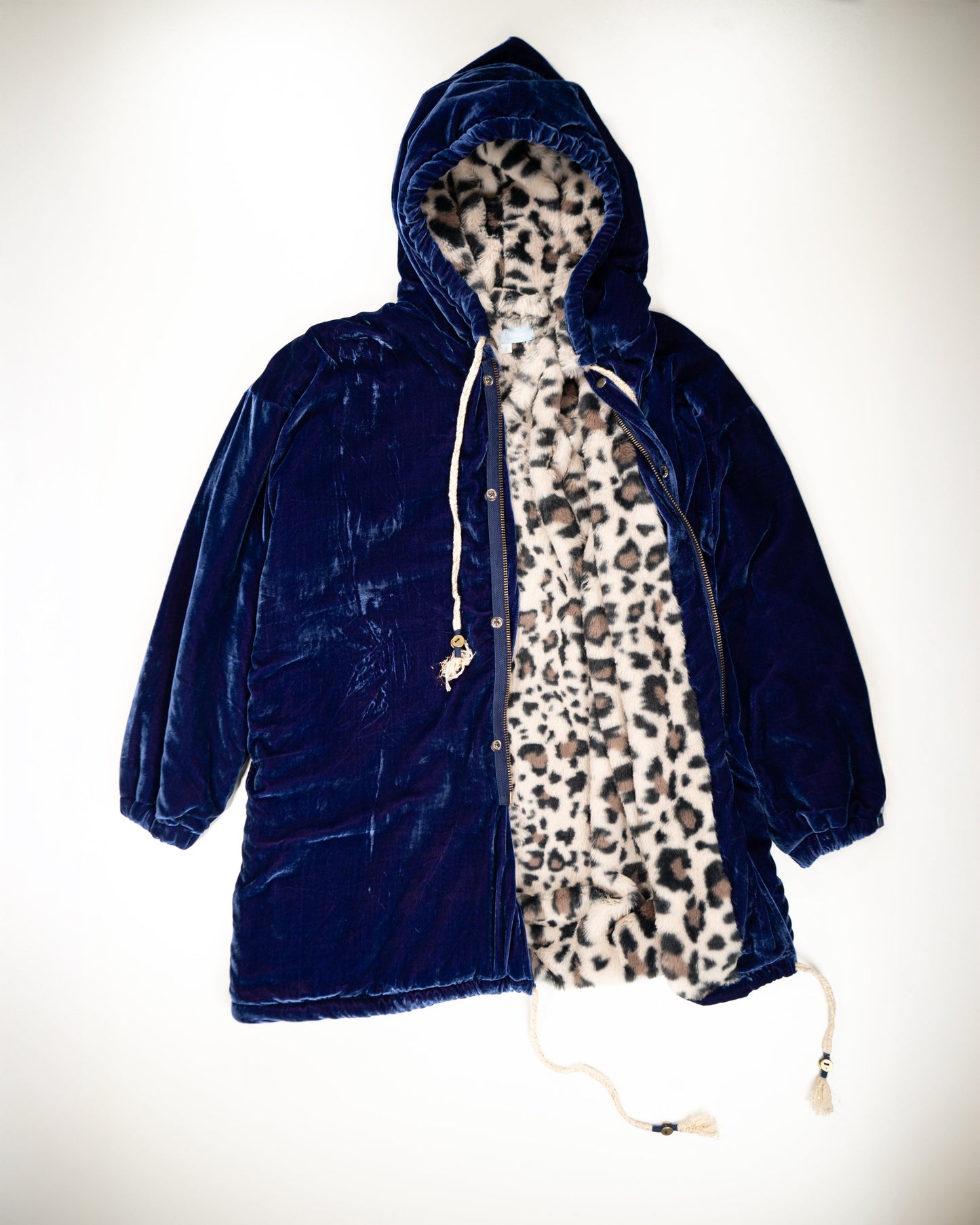 L'ÎLE BLEUE - MANTEAU MEENU FOURRÉ LEOPARD EN VELOURS 11