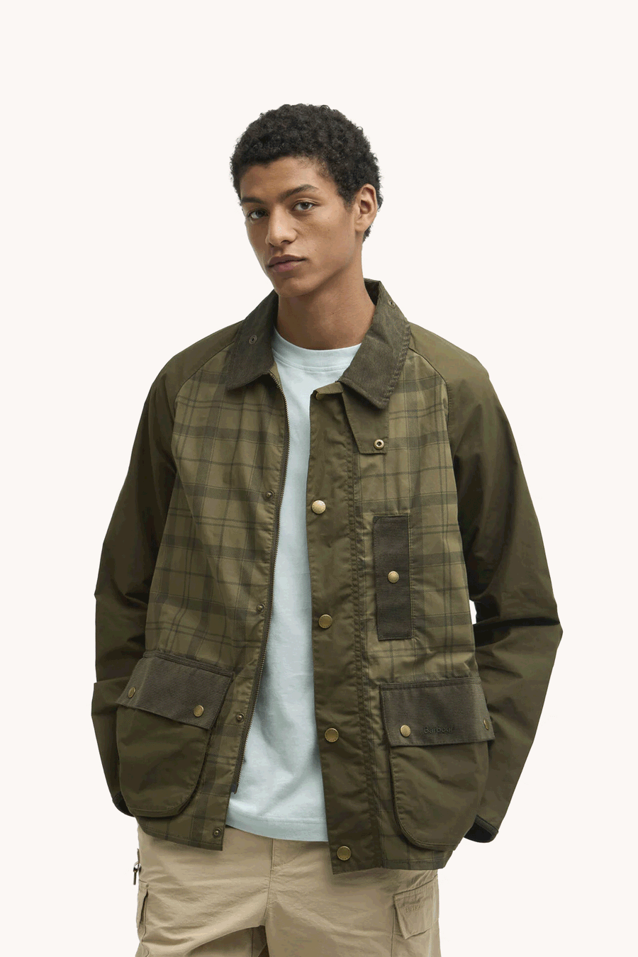 BARBOUR - JACKET FESTIVAL BEDALE EN TARTAN VERT