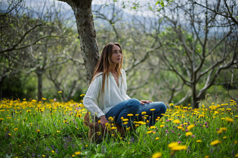 L'ÎLE BLEUE - Blouse Femme Lilyane en soie