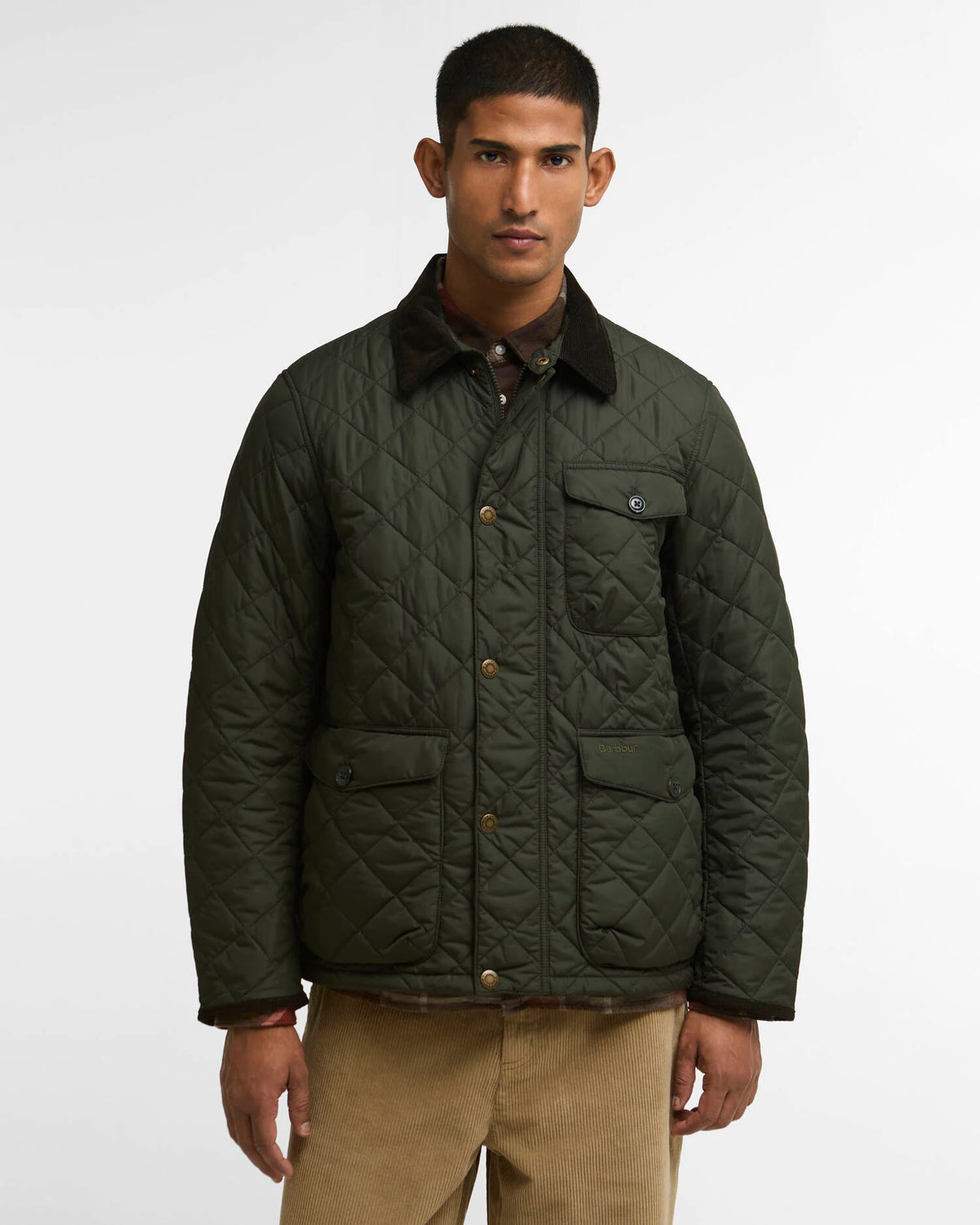 Veste matelassée Barbour Hornby Sage homme vue de face