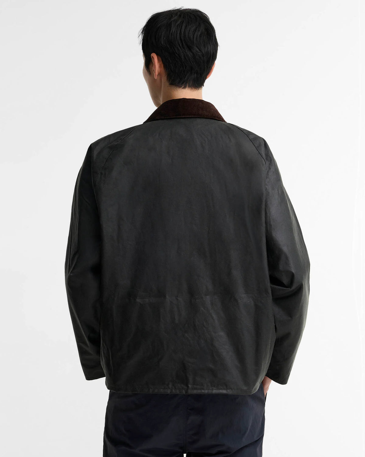 Veste cirée Barbour Transport Sage homme vue de dos