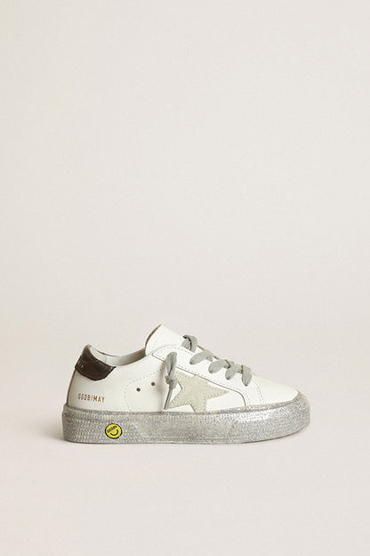 GOLDEN GOOSE - May Leather Grey