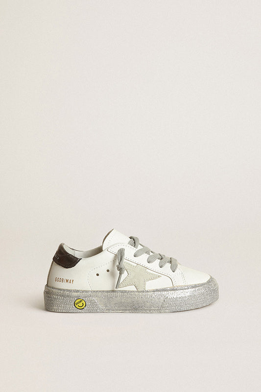 GOLDEN GOOSE - May Leather Gray