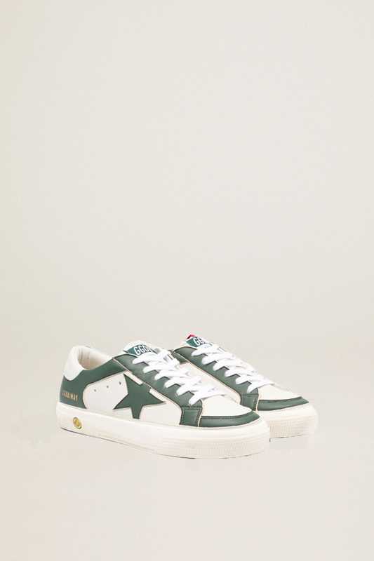 GOLDEN GOOSE - May Leather and Nappa Green 