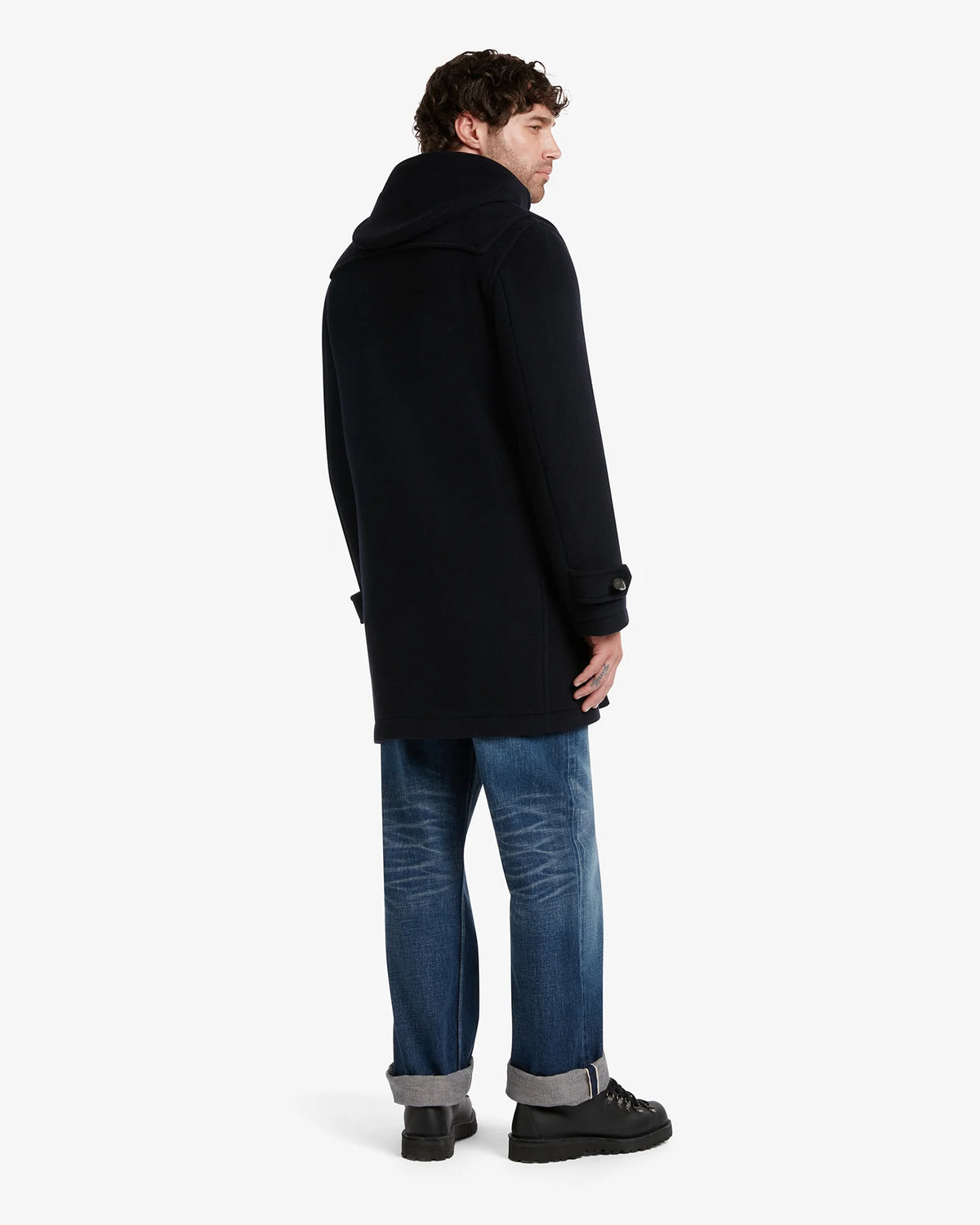 Duffle-coat Gloverall Morris navy en laine pour homme, quatrième vue