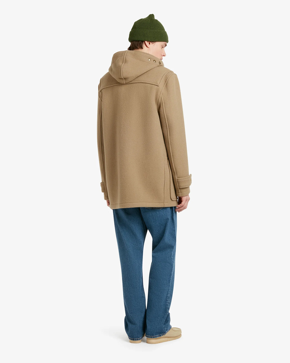 Duffle-coat mi-long Gloverall Monty camel en laine pour homme, cinquième vue