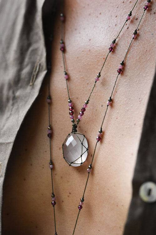 RAKHI ME - Collier Talismans Bhajan Quartz Rose