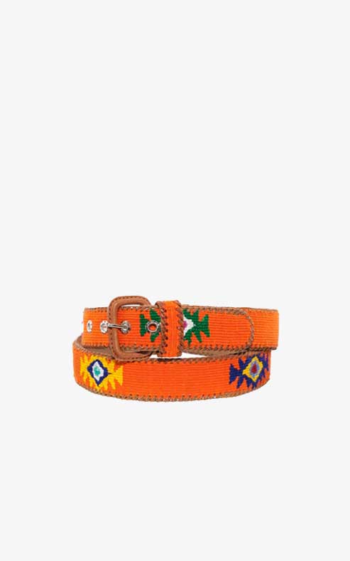 LA MANSA - Orange Ethnic Belt
