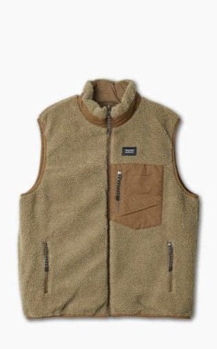 TAION - Brown Reversible Boa Vest Jacket