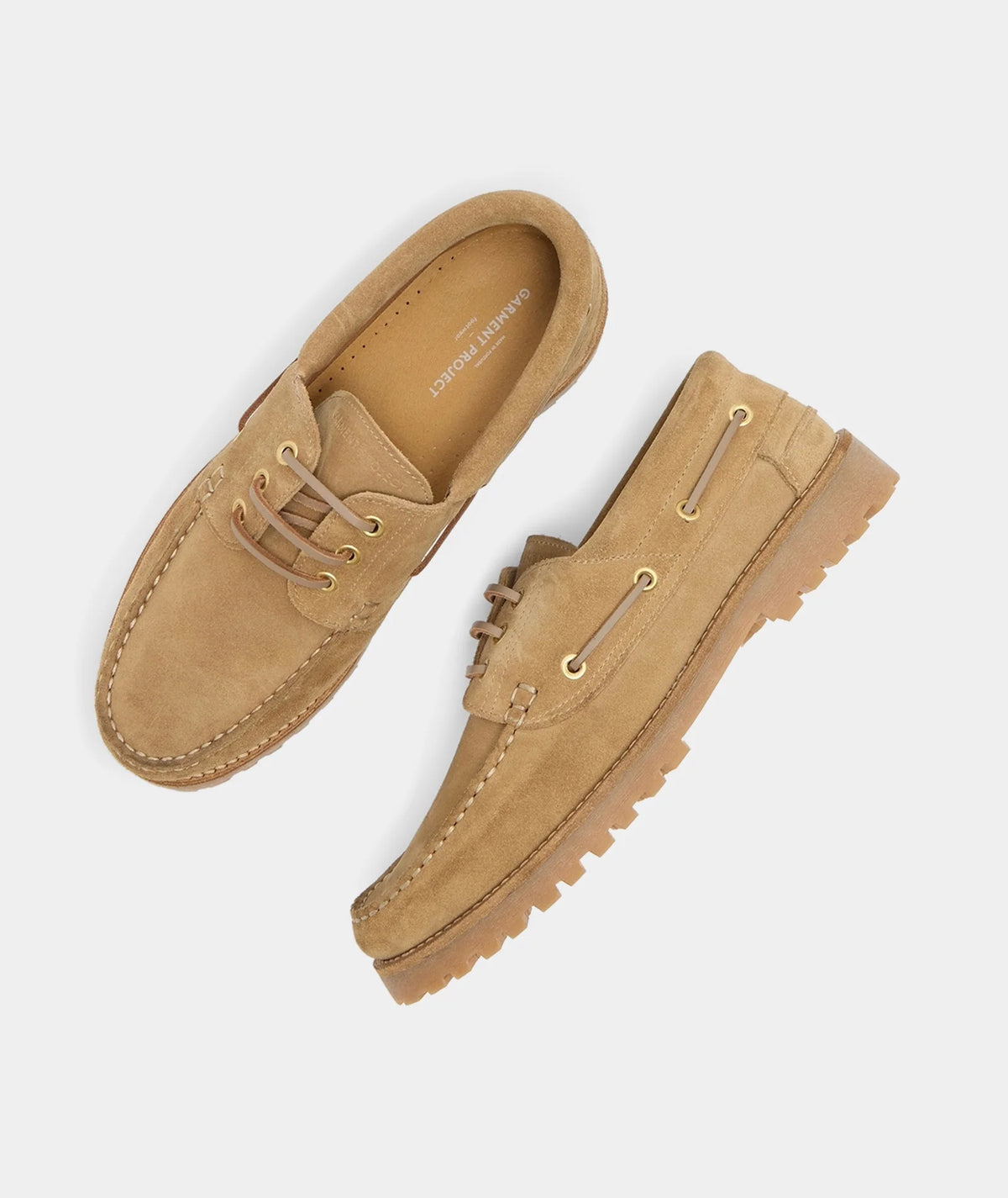 Chaussure bateau homme Garment Project Earth Suede vue dessus
