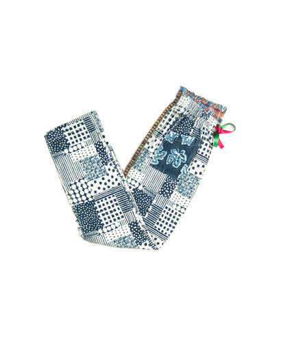 L'ÎLE BLEUE - BOUBOU MARION PATCHWORK BLEU