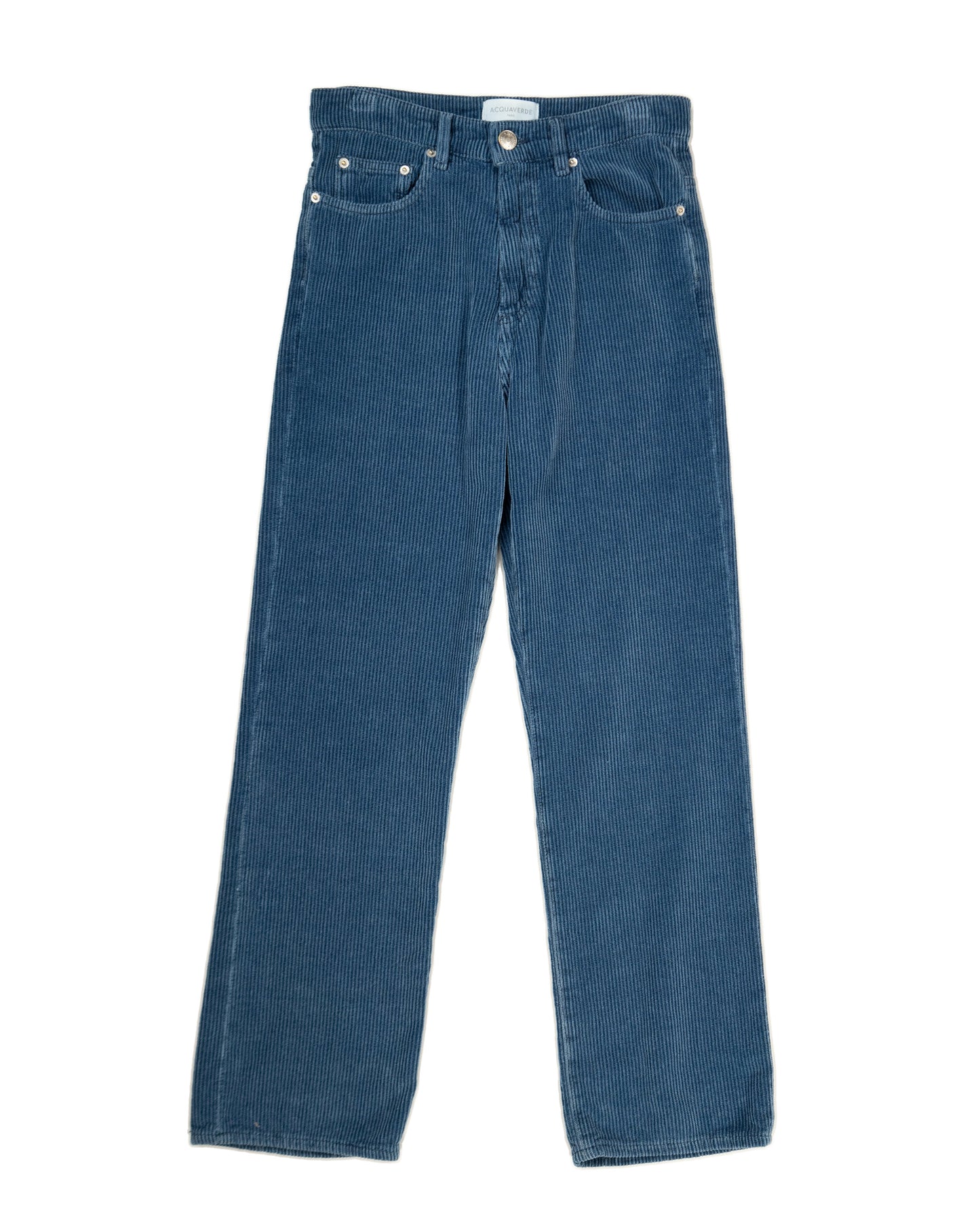 ACQUAVERDE - PANTALON ANOUCK CÔTELÉ COULEUR INDIGO