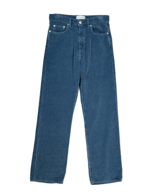 ACQUAVERDE - PANTALON ANOUCK CÔTELÉ COULEUR INDIGO