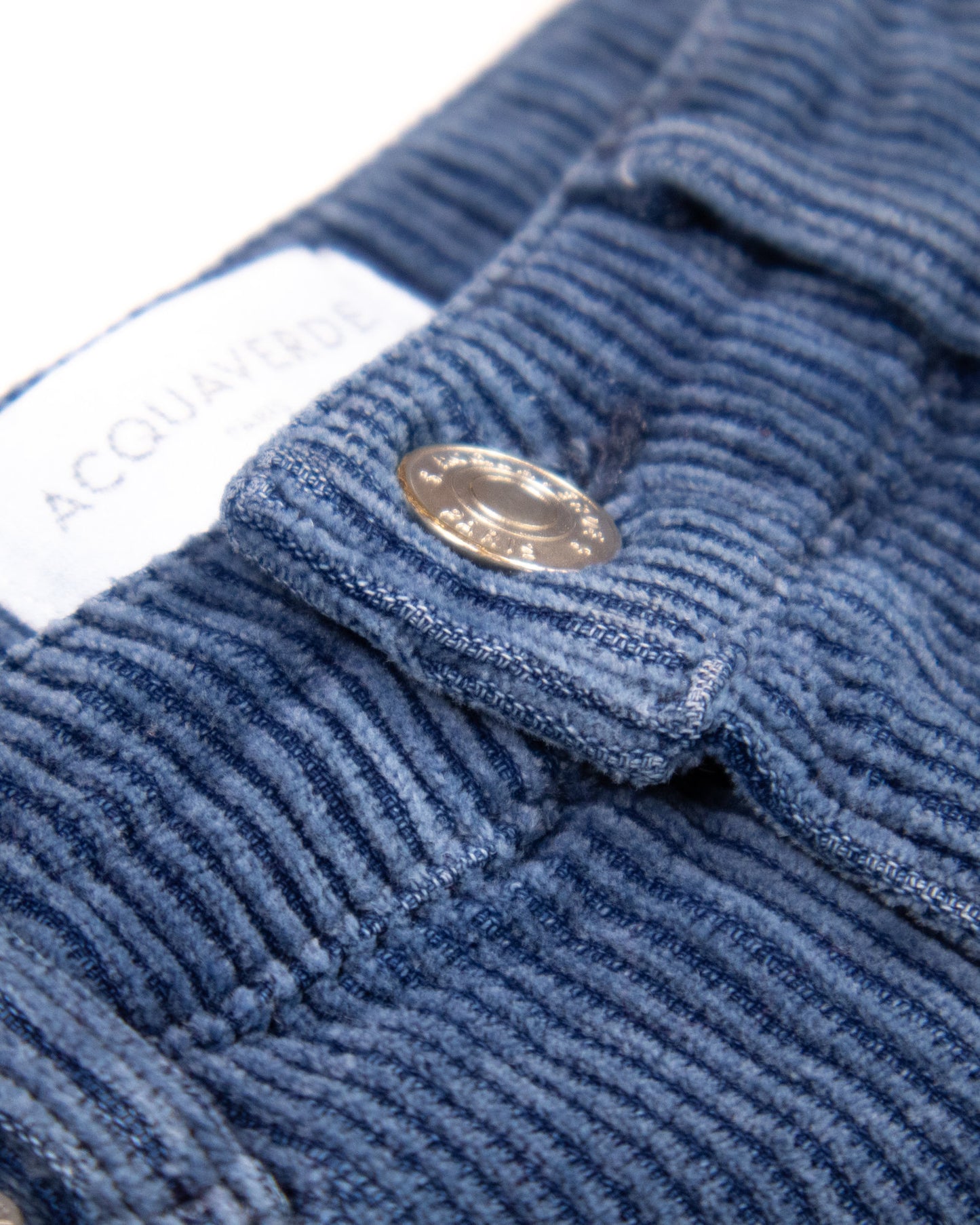 ACQUAVERDE - PANTALON ANOUCK CÔTELÉ COULEUR INDIGO