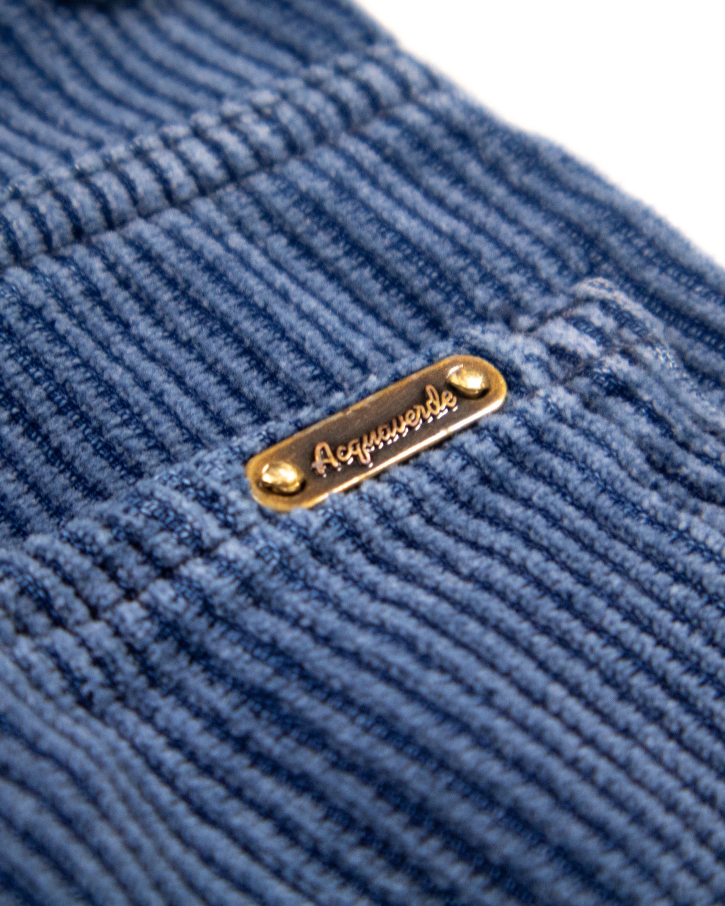 ACQUAVERDE - PANTALON ANOUCK CÔTELÉ COULEUR INDIGO