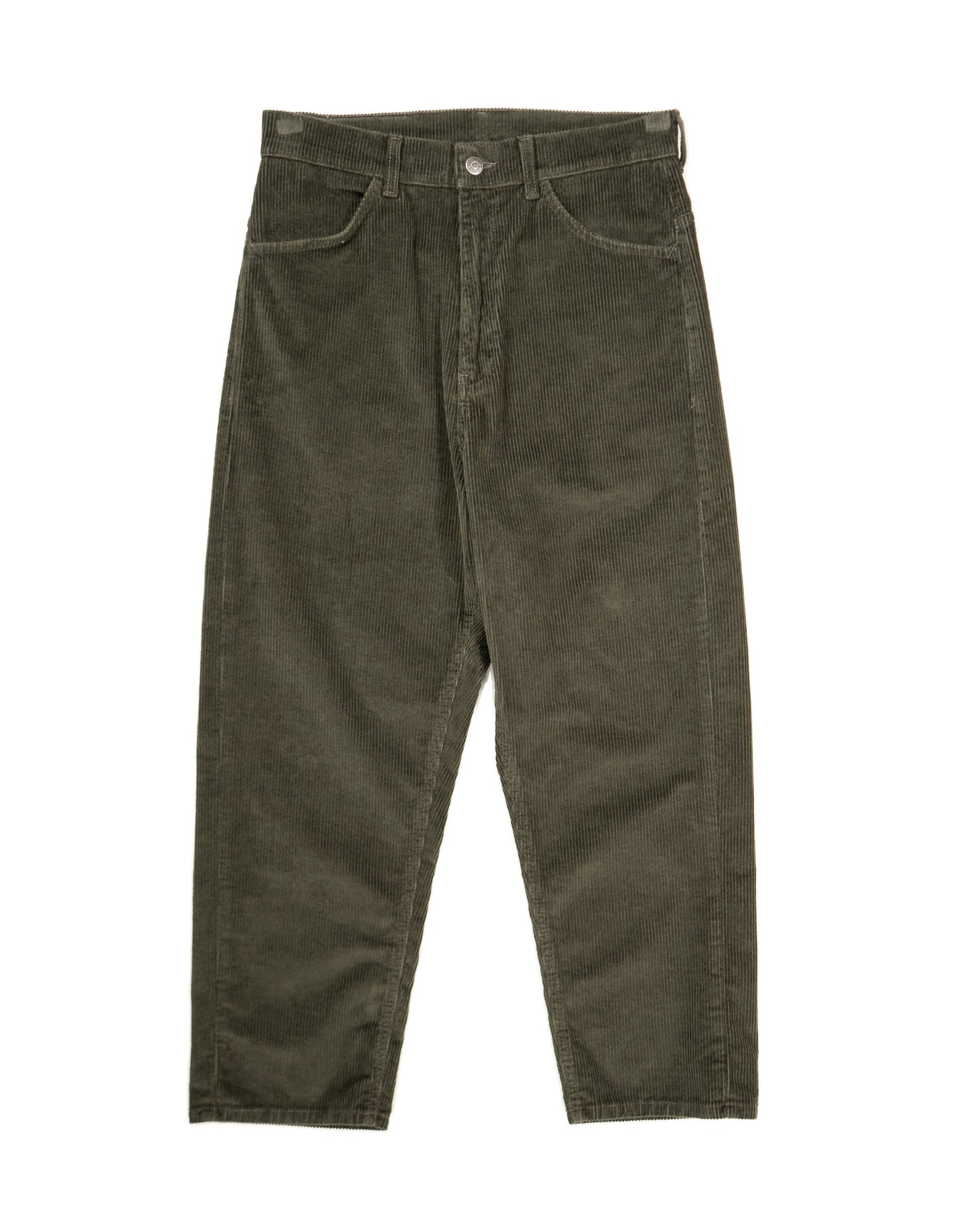 WOODEN - PANTALON VERT CÔTELÉ
