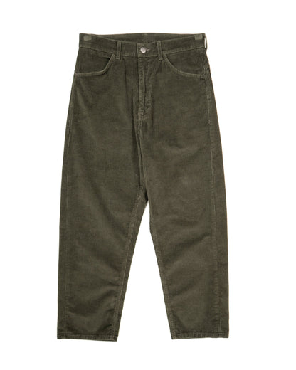 WOODEN - PANTALON VERT CÔTELÉ