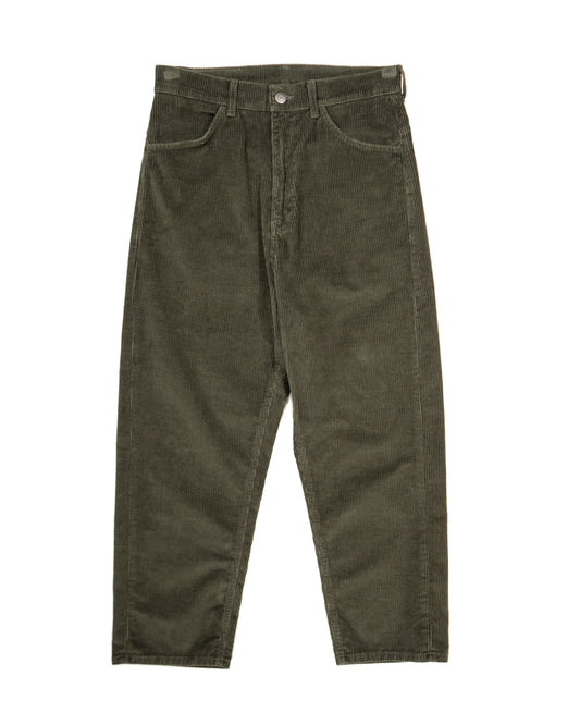 WOODEN - PANTALON VERT CÔTELÉ