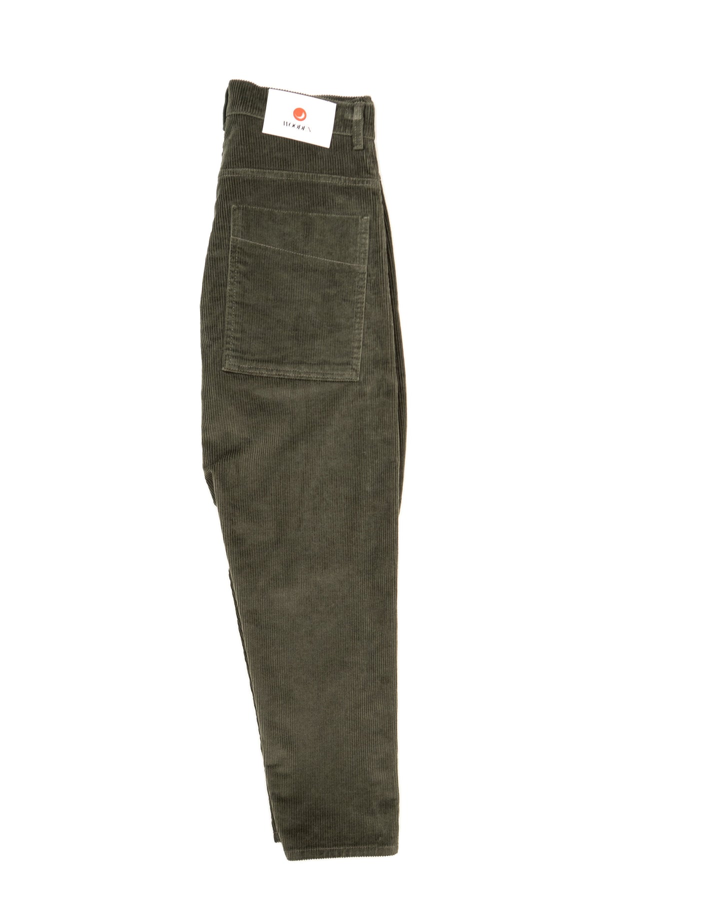 WOODEN - PANTALON VERT CÔTELÉ