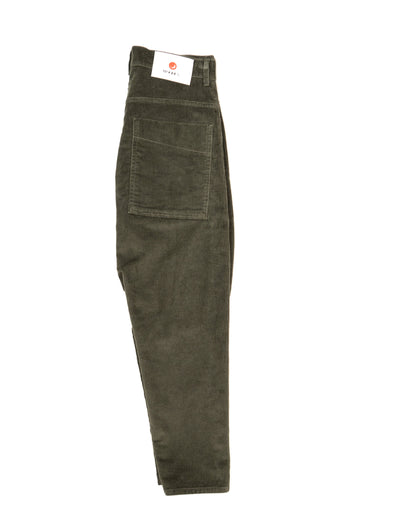 WOODEN - PANTALON VERT CÔTELÉ