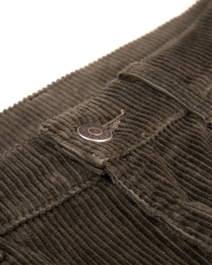 WOODEN - PANTALON VERT CÔTELÉ